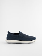 Mornarsko modra - Fleksibilne mokasine Slip On - Slika 3 iz 7