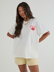 Skinnydip White Hawaii Poster T-Shirt - Image 1 of 4