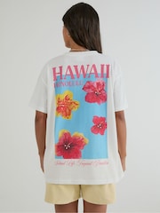 Skinnydip White Hawaii Poster T-Shirt - Image 3 of 4