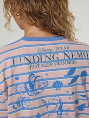 Skinnydip Pink Disney Finding Nemo Stripe T-Shirt - Image 3 of 5