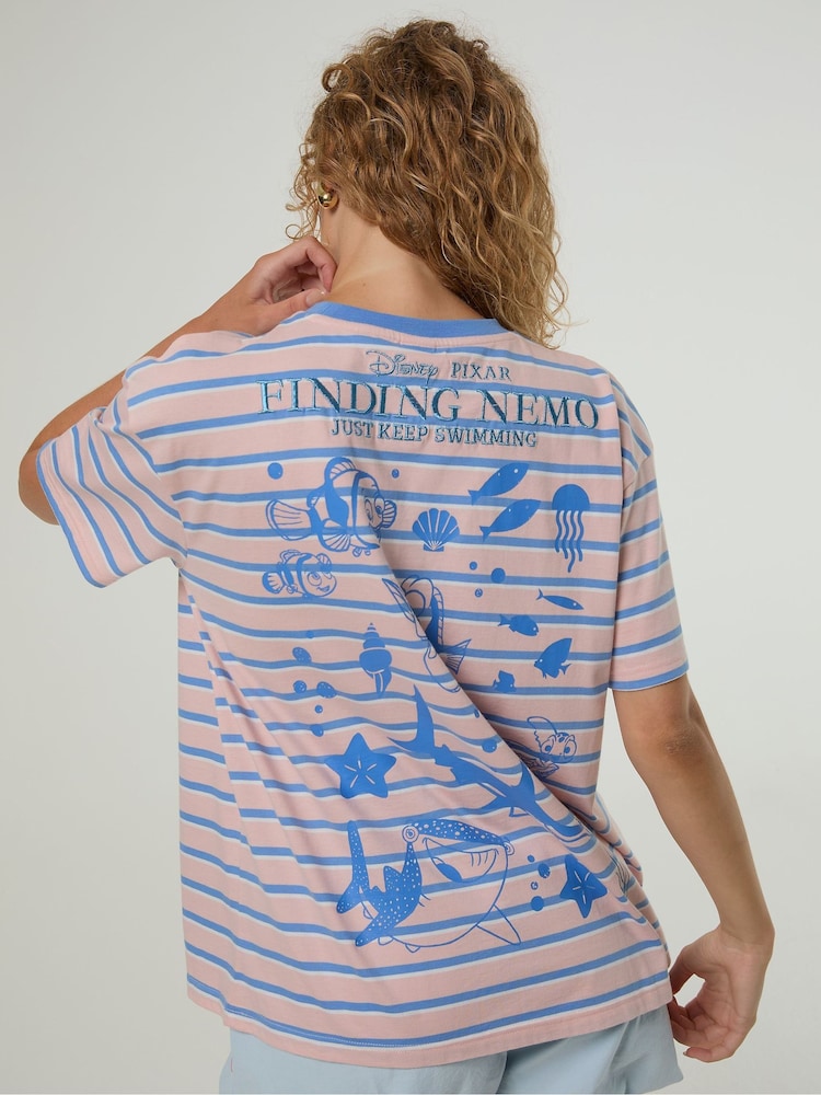 Skinnydip Pink Disney Finding Nemo Stripe T-Shirt - Image 5 of 5 Skinnydip Pink Disney Finding Nemo Stripe T-Shirt - Image 5 of 5