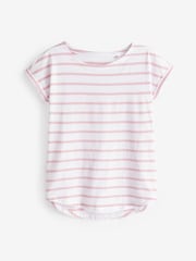Stripe Cap Sleeve 100% Cotton T-Shirts 3 Pack - Image 7 of 10