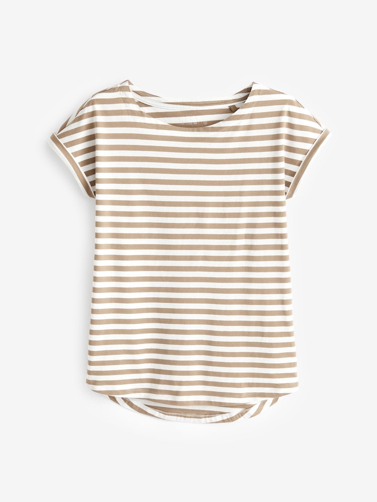 À rayures - T-shirt à manches courtes 100% coton 3 Paquet - Image 8 of 10