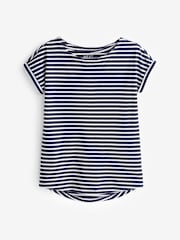 Stripe Cap Sleeve 100% Cotton T-Shirts 3 Pack - Image 9 of 10