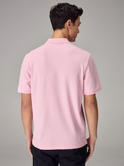 Pink Light Regular Fit Short Sleeve Pique Polo Shirt - Image 3 of 8