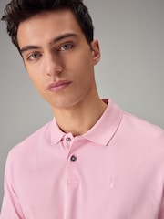 Pink Light Regular Fit Short Sleeve Pique Polo Shirt - Image 4 of 8