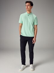 Green Mint Regular Fit Short Sleeve Pique Polo Shirt - Image 2 of 8