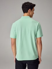 Green Mint Regular Fit Short Sleeve Pique Polo Shirt - Image 3 of 8