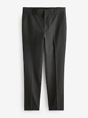 Negro - Pantalones de chándal elegantes con cintura elástica y parte delantera lisa - Imagen 9 de 11