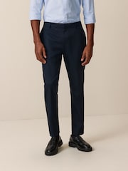 Azul marino - Pantalones de chándal elegantes con cintura elástica y parte delantera lisa - Imagen 1 de 10