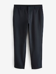 Azul marino - Pantalones de chándal elegantes con cintura elástica y parte delantera lisa - Imagen 7 de 10