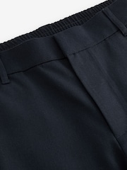 Azul marino - Pantalones de chándal elegantes con cintura elástica y parte delantera lisa - Imagen 8 de 10