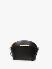 Jasper Conran London Darcey Leather Dome Cross-Body Bag with Gold Tab - Image 1 of 5