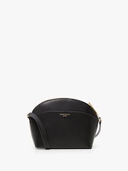 Jasper Conran London Darcey Leather Dome Cross-Body Bag with Gold Tab - Image 2 of 5