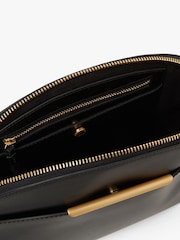 Jasper Conran London Darcey Leather Dome Cross-Body Bag with Gold Tab - Image 5 of 5