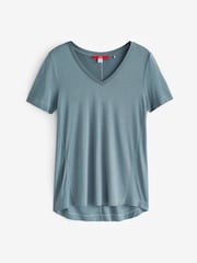 Blue Slouch V-Neck T-Shirt - Image 4 of 5
