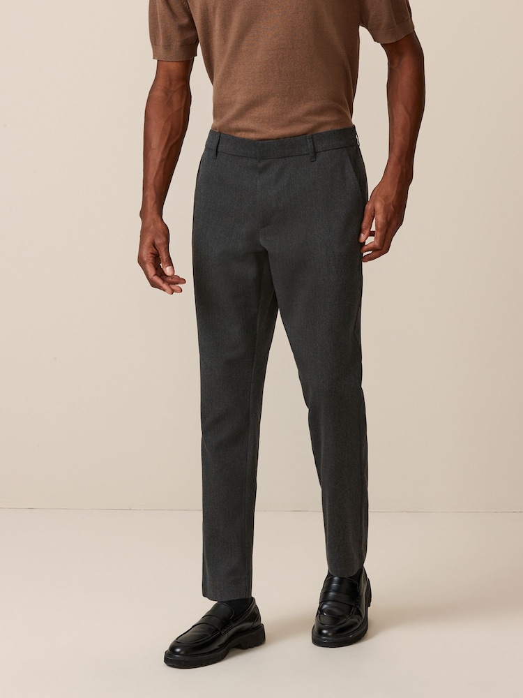 Gris - Pantalones de chándal elegantes con cintura elástica y parte delantera lisa - Imagen 1 de 11 Gris - Pantalones de chándal elegantes con cintura elástica y parte delantera lisa - Imagen 1 de 11