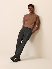 Gris - Pantalones de chándal elegantes con cintura elástica y parte delantera lisa - Imagen 2 de 11