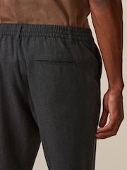 Gris - Pantalones de chándal elegantes con cintura elástica y parte delantera lisa - Imagen 6 de 11