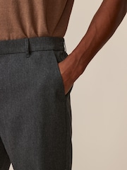 Gris - Pantalones de chándal elegantes con cintura elástica y parte delantera lisa - Imagen 7 de 11