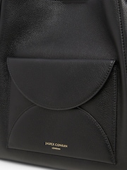 Черный - Jasper Conran London Darcey Leather 3 Section Hobo Bag - Image 4 of 5