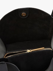Черный - Jasper Conran London Darcey Leather 3 Section Hobo Bag - Image 5 of 5