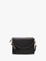 Jasper Conran London Darcey Leather Double Flap Cross-Body Bag - Image 3 of 5