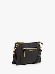 Jasper Conran London Darcey Triple Section Cross-Body Black Bag - Image 2 of 5