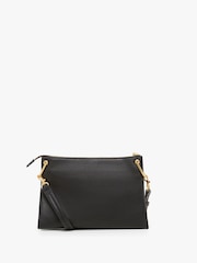 Jasper Conran London Darcey Triple Section Cross-Body Black Bag - Image 3 of 5