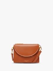 Jasper Conran London Darcey Leather Double Flap Cross-Body Bag - Image 1 of 5