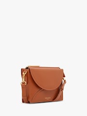 Jasper Conran London Darcey Leather Double Flap Cross-Body Bag - Image 3 of 5