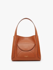 Jasper Conran London Darcey Leather 3 Section Hobo Bag - Image 1 of 5