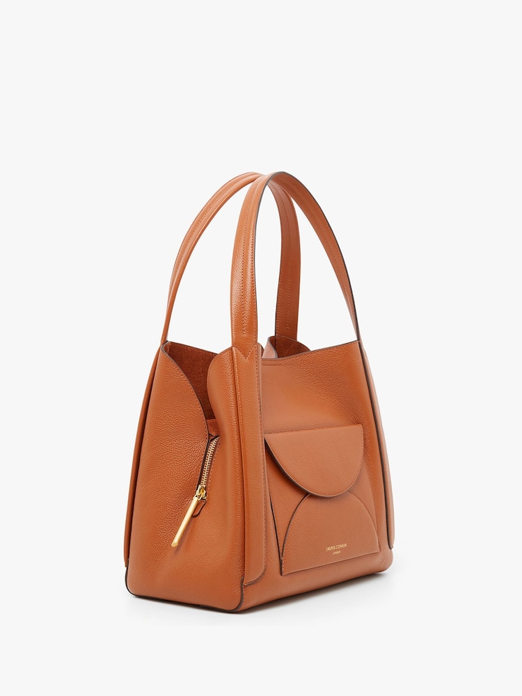 Jasper Conran London Darcey Leather 3 Section Hobo Bag - Image 2 of 5