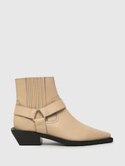 Schuh Azlan Leather Hardware Western Boots - Image 1 of 4
