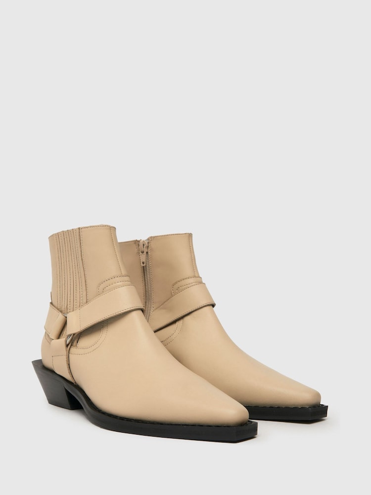 Schuh Azlan Leather Hardware Western Boots - Image 2 of 4