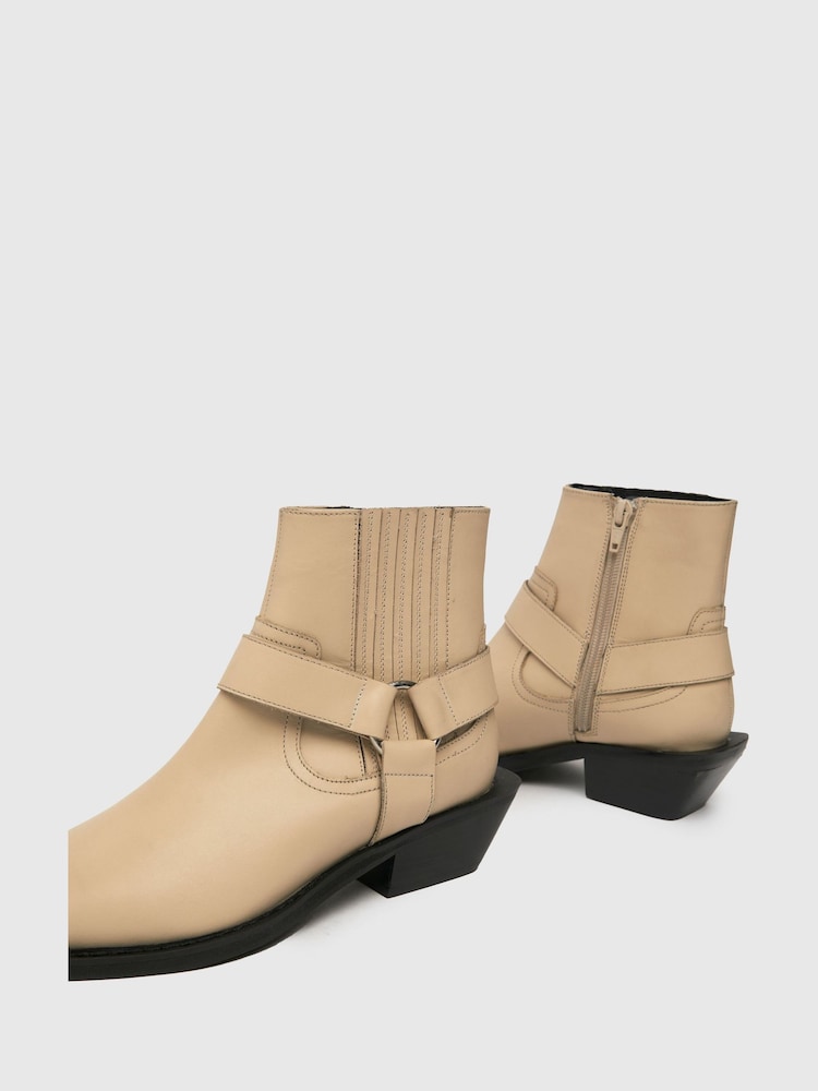 Schuh Azlan Leather Hardware Western Boots - Image 4 of 4