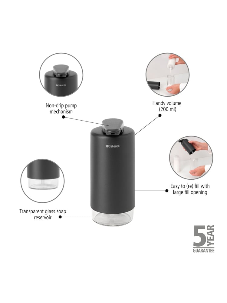 Brabantia Grey SinkStyle Soap Dispenser - Image 2 of 6
