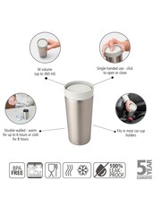 Brabantia Light Grey Make & Take Insulated Cup 0.36L - Image 6 of 6