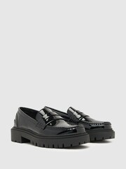 Schuh Lexis Patent Chunky Black Loafers - Image 2 of 4