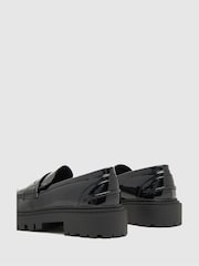 Schuh Lexis Patent Chunky Black Loafers - Image 4 of 4