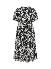 Yours Curve Black Half Placket Dress - Image 6 of 6