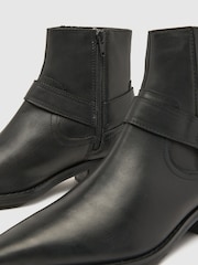 Schuh Azlan Leather Hardware Western Boots - Image 3 of 4