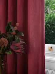 Pink Raspberry Cotton Blackout/Thermal Eyelet Curtains - Image 3 of 7