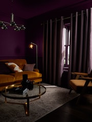 Purple Mulberry Cotton Blackout/Thermal Eyelet Curtains - Image 2 of 10