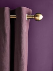 Purple Mulberry Cotton Blackout/Thermal Eyelet Curtains - Image 8 of 10
