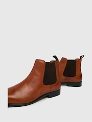 بني فاتح - حذاء طويل جلد Chelsea من Schuh - صورة 4 من 4