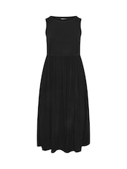 Yours Curve Black Textured Contrast Maxi Dress - Image 5 of 5