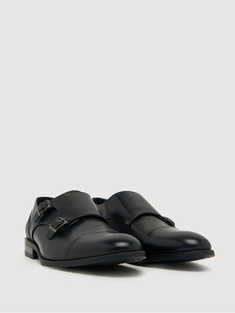 Schuh Rossa Leather Monk Shoes - Image 2 of 4