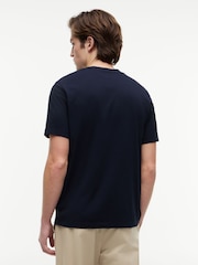 Tommy Hilfiger Blue Logo Jersey Crew Neck T-Shirt - Image 4 of 5