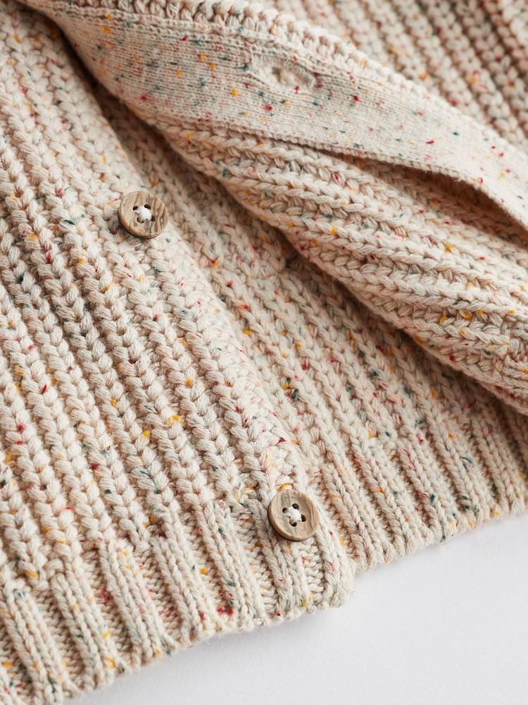 Milk Club Oatmeal Chunky Knitted Embroidered Baby Cardigan - Image 11 of 11